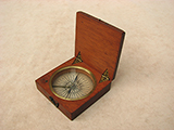 Georgian mahogany cased pocket compass - Circa 1830